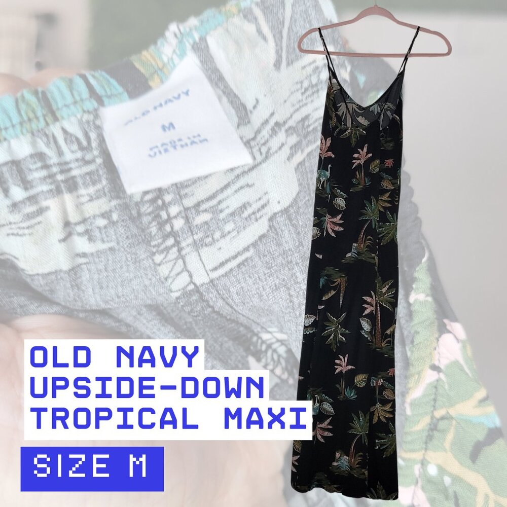 Upside-down Tropical Maxi Dress